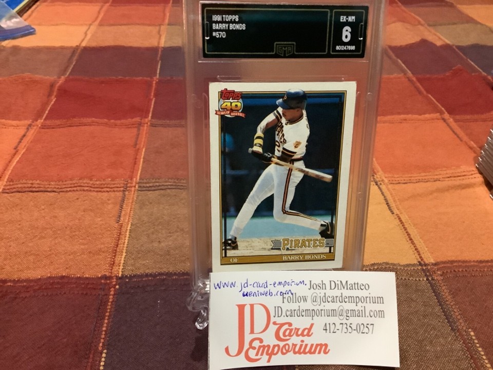 1991 Topps Barry Bonds Graded570 Ebay 