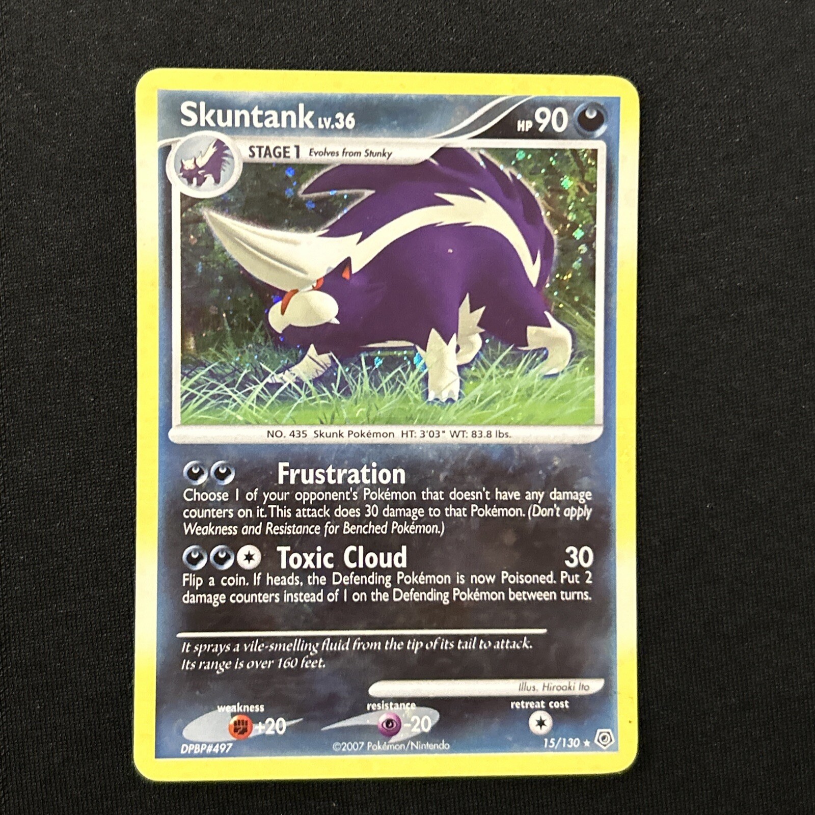 Pokemon Card TCG Skuntank Diamond & Pearl 15/130 Reverse Holo Very Rare Mint