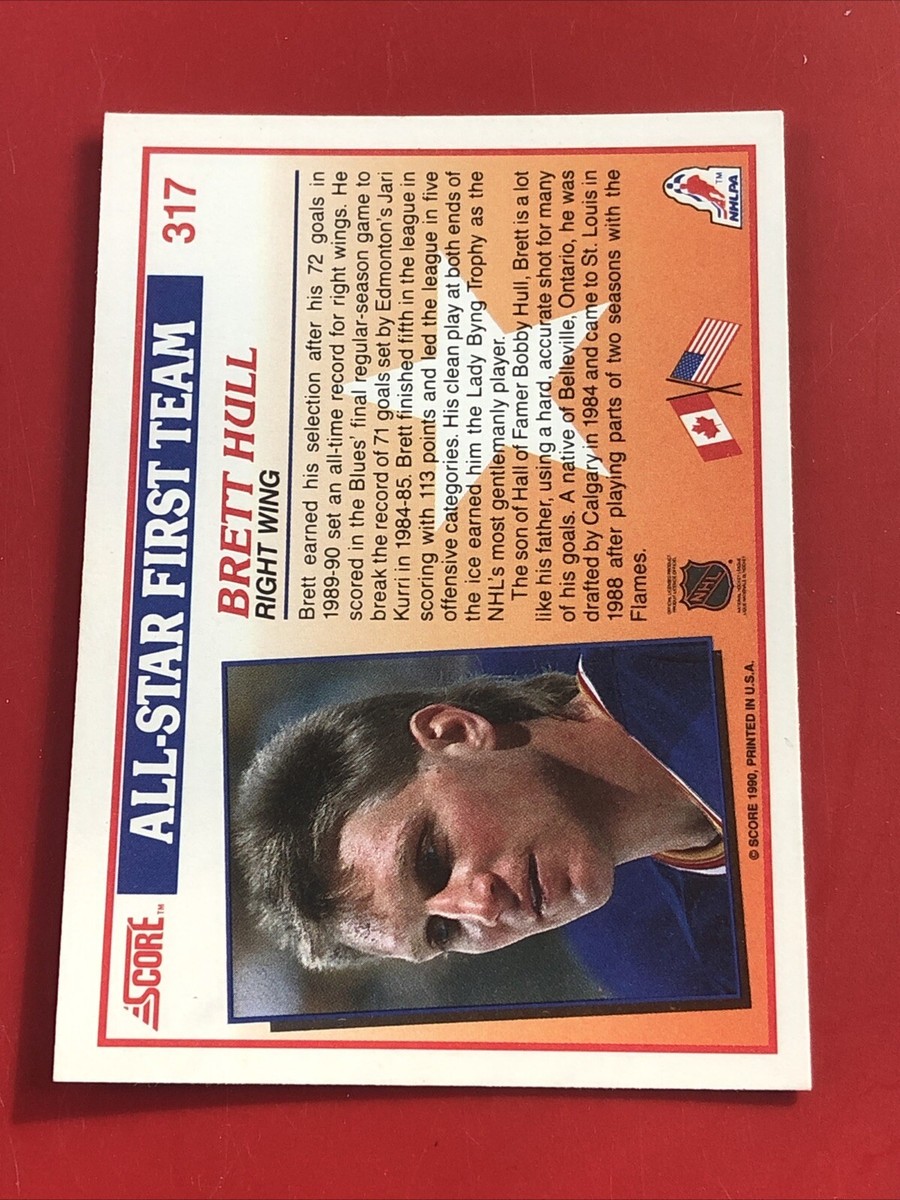 1990-91 Score All-Star First Team Brett Hull #317 HOF | eBay