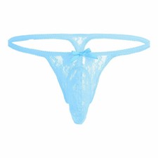 Sissy Men Lace Briefs See-through Bikini G-string Panties Underwear Lingerie
