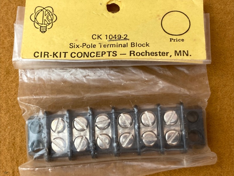 CIR-KIT Concepts SIX-POLE TERMINAL BLOCK CK 1049-2 Dollhouse Miniatures Electric