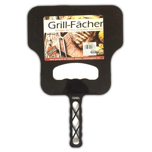 2x Grillfächer Wedel Kohle Anzündhilfe Anmachwedel Holzkohle Grillwedel Fächer - Bild 3 von 3