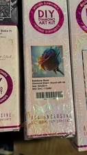 Diamond Art Club DAC Kit Rainbow Rose Box open but dp still sealed Square Beads