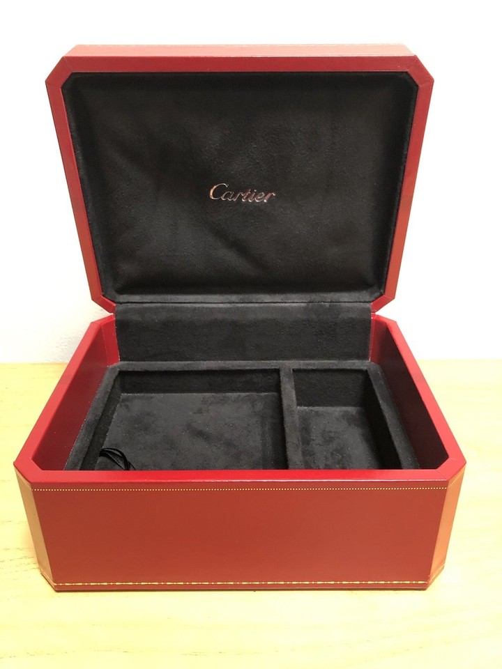 Original Cartier Watch Box Case Red Gold Black COWA 0010 No Insert Or