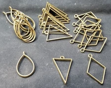 Meccanixity Resin Pendants Frames DIY Crafts Bronze Toned 30Pcs