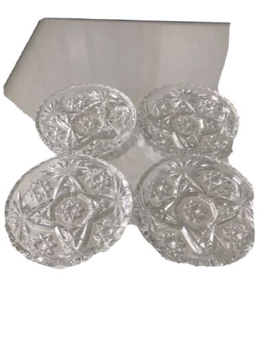 EAPG  Star of David Coasters Scalloped Edge 3 3/4" set of 4 - Picture 1 of 6