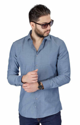 New Mens Dress Shirt Solid Slate Grey Tailored Slim Fit Wrinkle Free Cotton AZAR | eBay New Mens Dress Shirt Solid Slate Grey Tailored Slim Fit Wrinkle Free Cotton AZAR | eBay