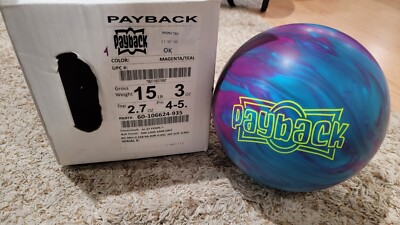 Radical Payback Bowling Ball 1st Quality | 15 Pounds | 4-5'' Pin | 2.7oz TW