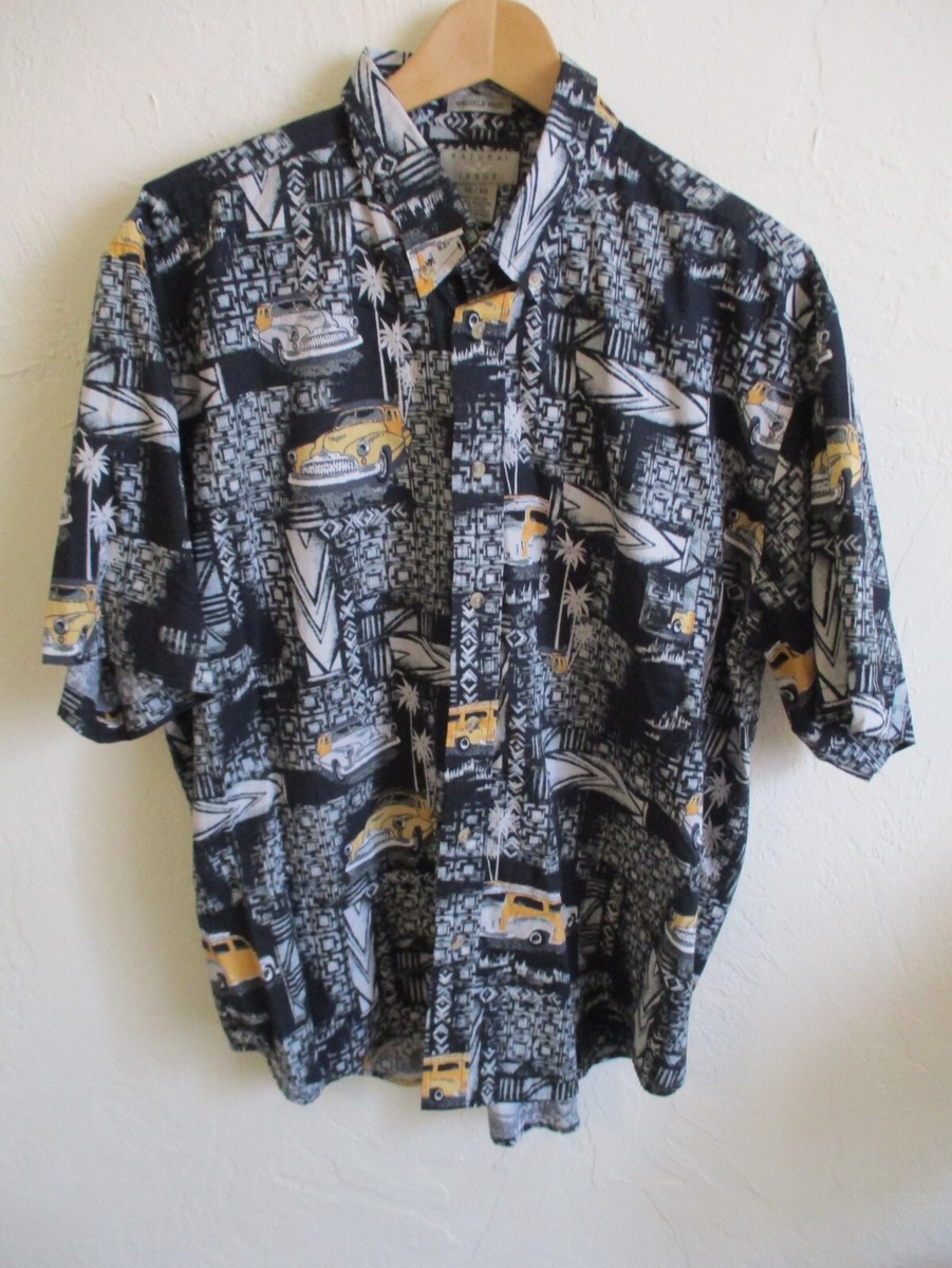 90's Natural Issue Classic Car Hawaiian Style Button Down Shirt