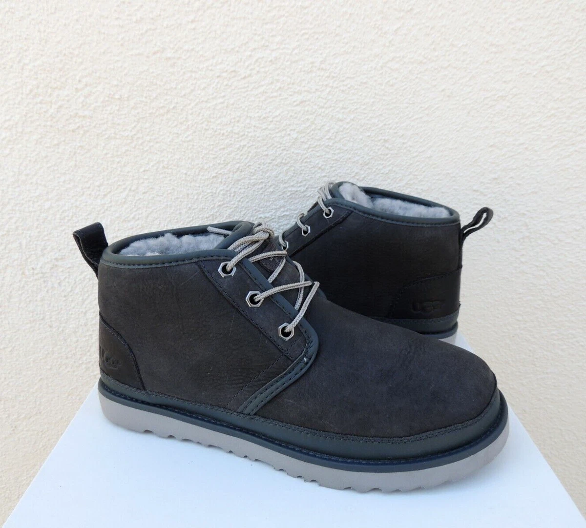 Ugg Australia Men\'s Chukka Neumel Lace Up Boot New Navy Sheepskin Lining 13 Blue Men main image 3