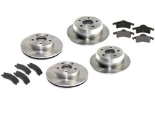 Bremsscheiben + Beläge vorne + hinten Akebono Jeep Grand Cherokee WJ 99-04