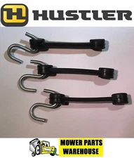 3 NEW GENUINE OEM HUSTLER MOWER 604475 BAGGING SYSTEM BUNGEE STRAPS BAGGER