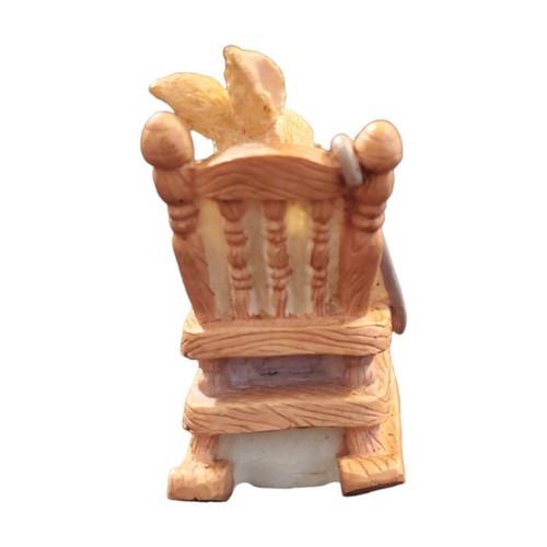 Vintage Rocking Grandpa Bunny in a Rocking Chair Figure Resin 2.5 inch - Picture 3 of 7