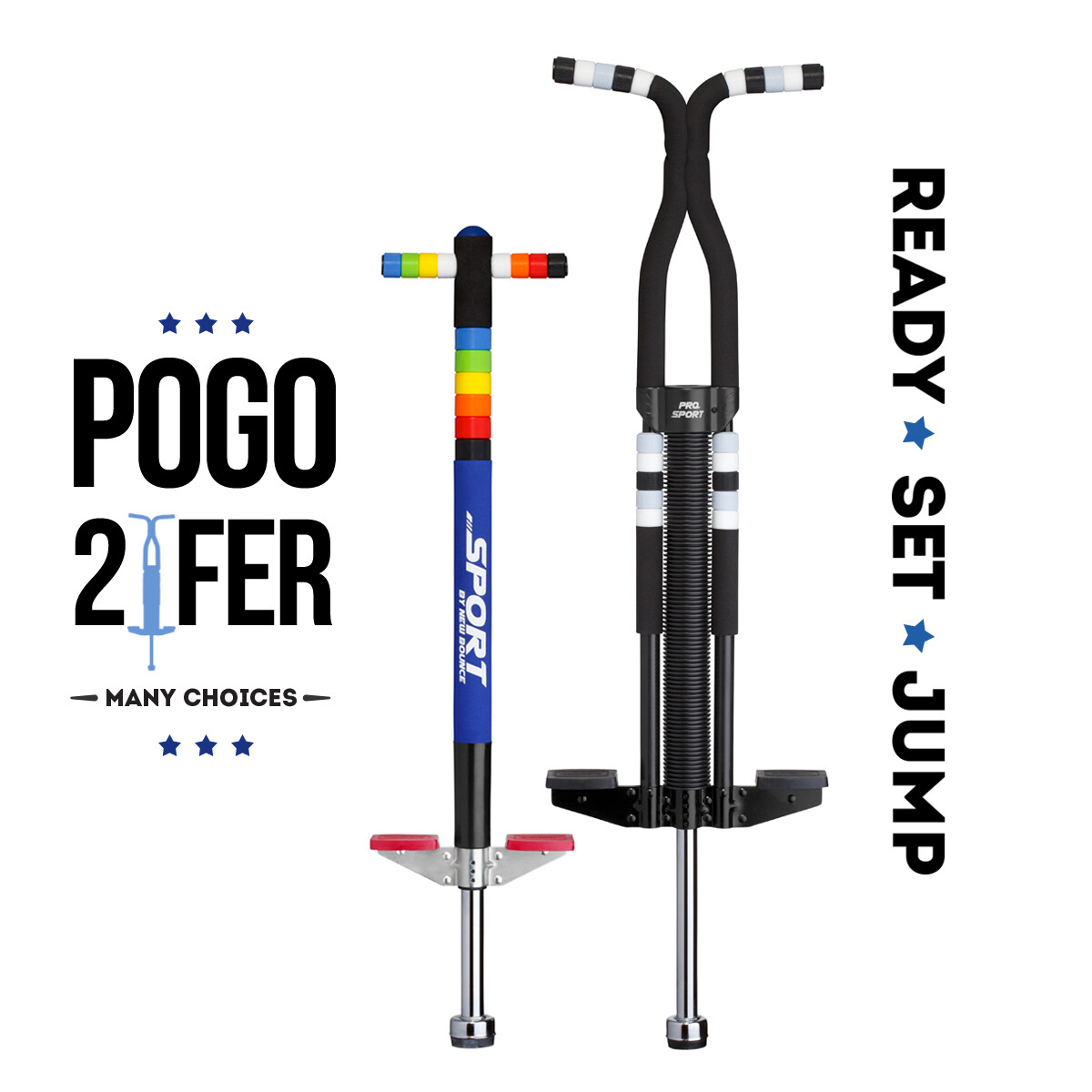 New Bounce Pack Combo Easy Grip Silicon Ring Sport Pogo Stick and Pro  Sport