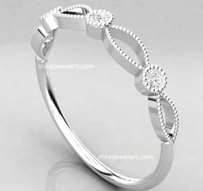 Verlobung Jäten Diamant Ring Rundschliff 14 Karat Weißgold Damen Echtschmuck