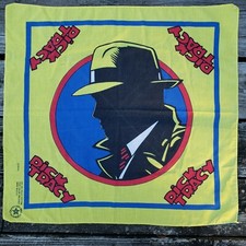 Vintage Yellow DISNEY DICK TRACY 21 x 22 BANDANA HANDKERCHIEF Disney Collectible