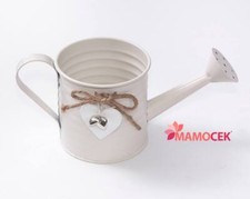 ANNAFFIATOIO Innaffiatoio secchiello latta avorio h11 portavaso fiori bomboniera