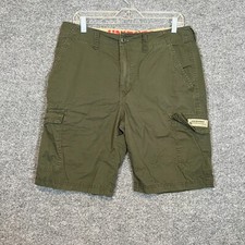 Unionbay Shorts Mens 32 Green Cargo Shorts Pockets Comfort Y2K