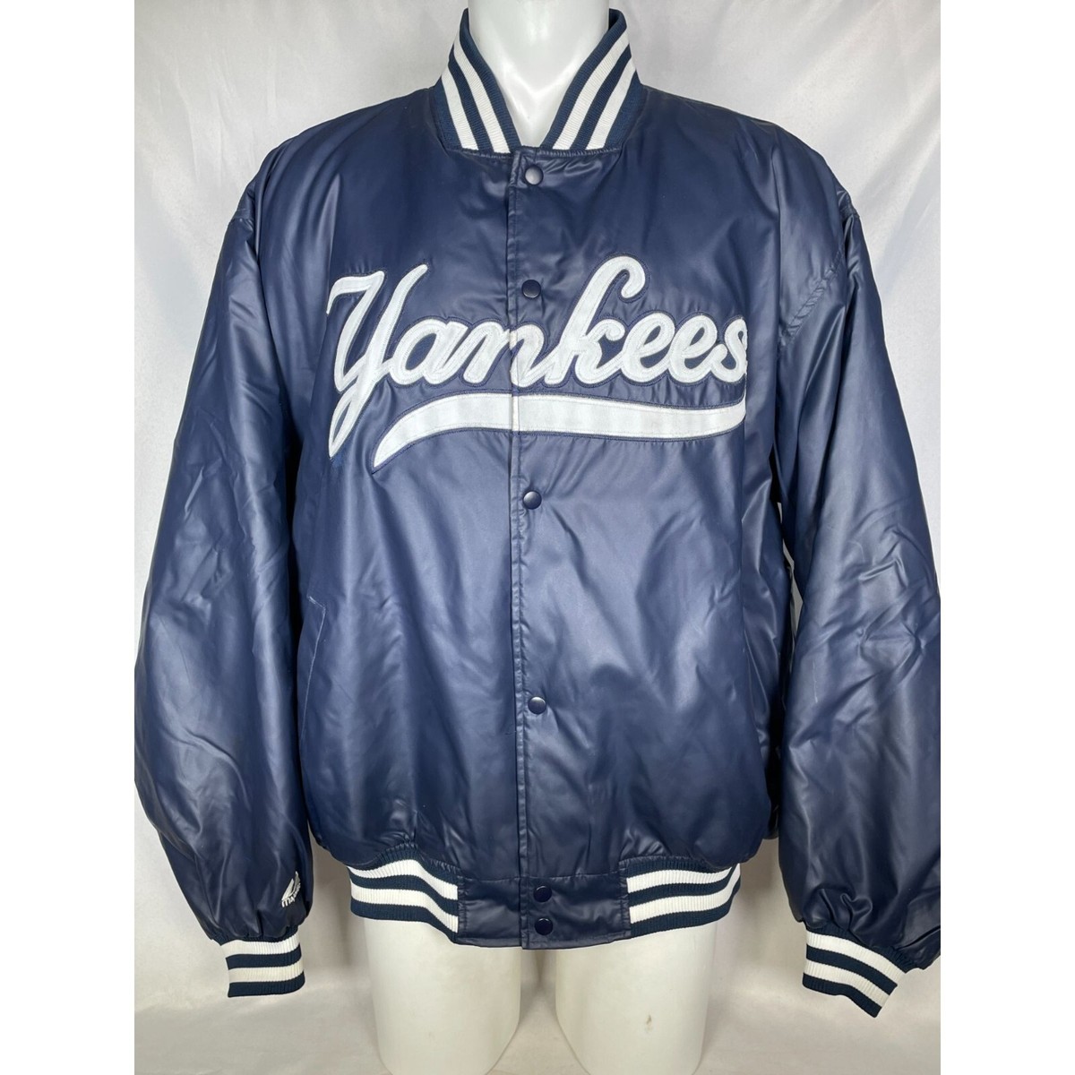 VTG New York Yankees MLB Majestic Diamond Collection Satin Jacket