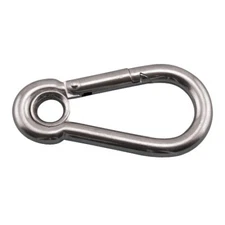 316 STAINLESS STEEL SPRING CLIP WITH EYE CARABINER 7/16" (S0121-0120)