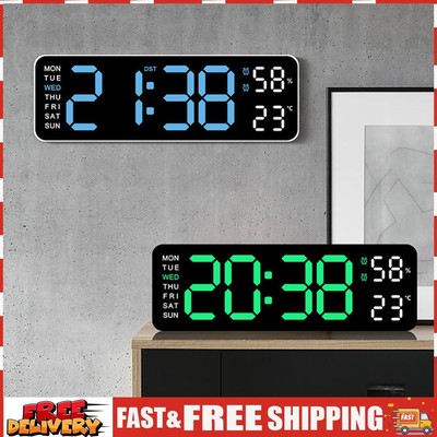 Electronic Alarm Clock Multifunctional Wall-Mounted LED Clock Gift for Elderly S