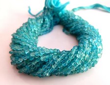 Apatite Natural Coin 4-4.5mm Smooth Plain Loose Gemstone Beads 3 Strand 13"Inch