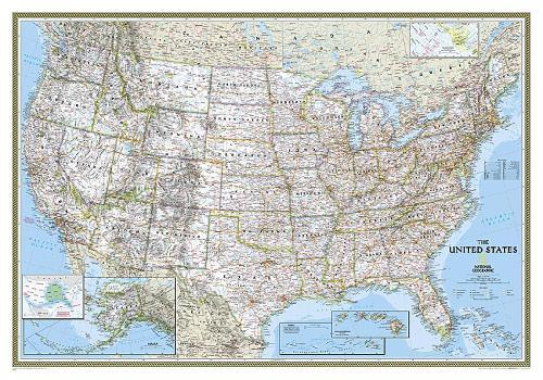 National Geographic Maps United States Classic, Laminated (Map)