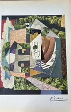 Pablo Picasso Original Signed Print  - Still Life in a Landscape - Vintage Art