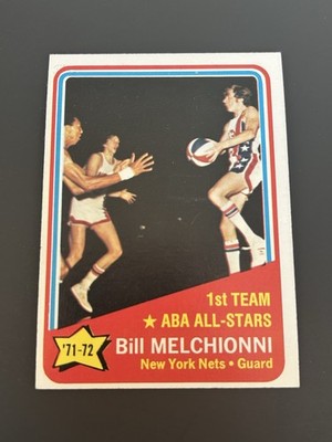 1972-73 Topps Basketball #253 Bill Melchionni 1st Team ABA All Star EX+ Nets