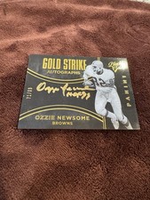 2016 Panini Black Gold OZZIE NEWSOME Gold Strike 71/99 AUTO Autograph BROWNS