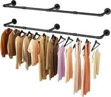 Wall-mounted clothes rack, wall-mounted, heavy-duty removable iron clothes rack