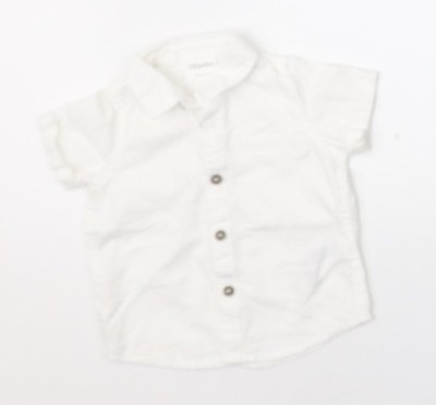 Basic-Knopfleiste Jungen UK-Größe 0-3 Monate F&F weiß