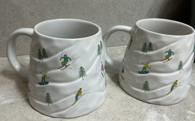 Festive Voice- Limited Edition Holiday Skiers Ceramic Mug 2025 set of 2