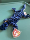 Ty Beanie Babies Lizzy Blue Yellow Plush 1995 Retired Vintage Original
