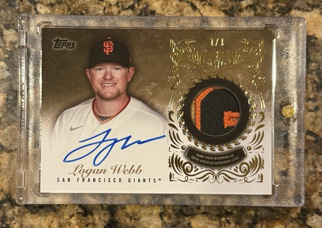 Logan Webb 2022 Topps Update Reverence Auto Game-Used Patch Gold 1/1