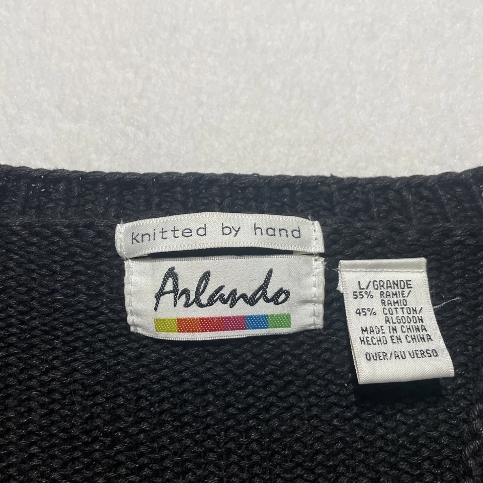 Suéter Cárdigan Espantapájaros Halloween Grande De Colección Años 90 Arlando Tejido a Mano Otoño Otoño Foto 2 de 4