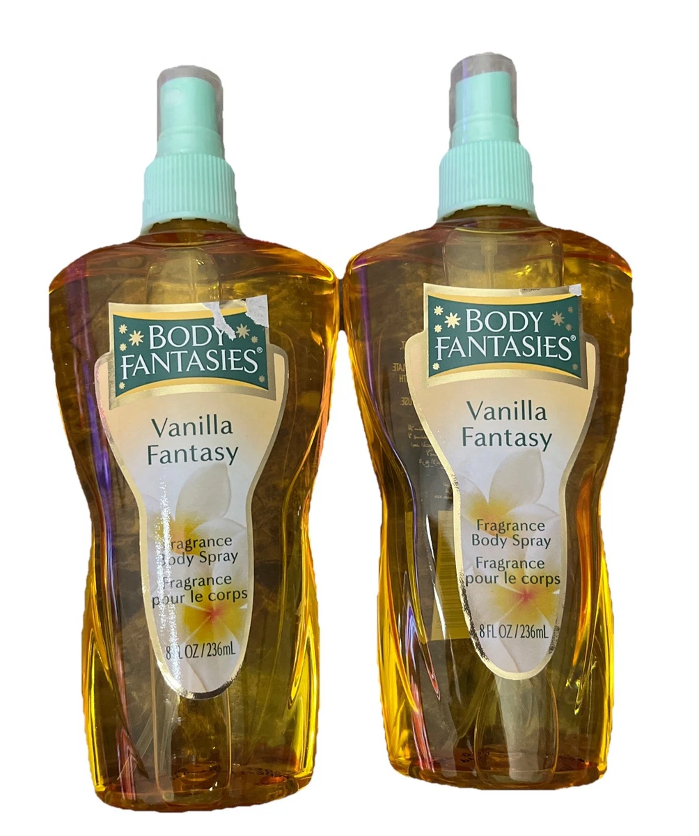2x Body Fantasies Vanilla Fantasy 8 oz 236 ml Perfumed Fragrance