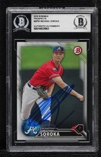 BAS 2016 Bowman Prospects Mike Soroka Michael #BP82 BGS Authentic Auto ow6