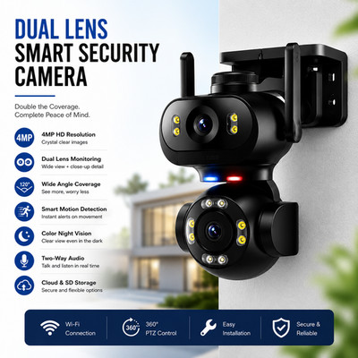 CCTV Outdoor WIFI PTZ Überwachungskamera AI Mensch Bewegungssensor Erkennung Drehbar