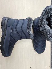 Cotswold Winter Boots UK 8 Navy Faux Fur Lined Warm Zip Outdoor Shoes