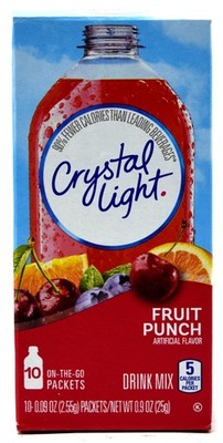 4 10-Packet Boxes Crystal Light Fruit Punch On The Go Drink Mix