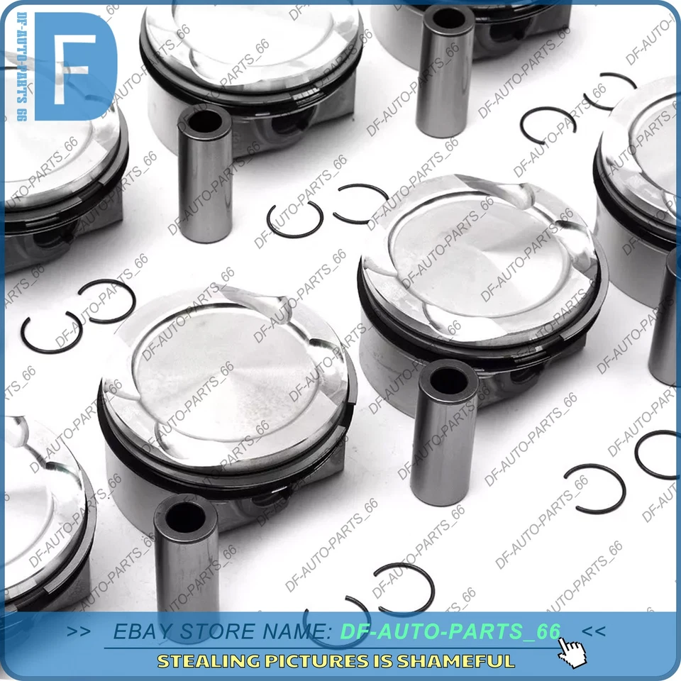STD 8pcs MAHLE Pistons & Rings Kit Φ89mm For BMW X5 X6 M E70 E71 S63B44A 4.4T V8 - Image 3 of 4