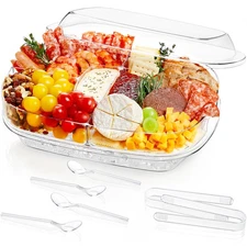 Lifewit Chilled Serving Tray for Parties, 15" Divided Shrimp Serving Dish