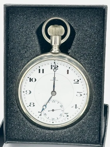 Antique Omega Pocket Watch, 19 Jewels, 18s,  Swiss, Salesman DISPLAY CASE! 👀