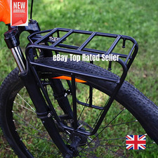Bicycle Bike Front Pannier Rack Heavy Duty Load Cycle Brake Frame Luggage Shelf.