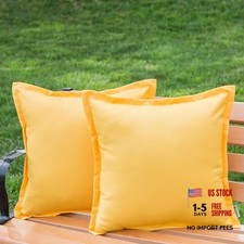 Outdoor Waterproof Pillow Covers 18x18 Inch Pack 18" x 18" Pack of 2 Yellow