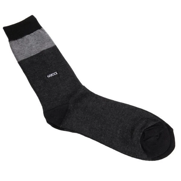 GUCCI Logo Embroidery Long Sox Size F(K 155876)