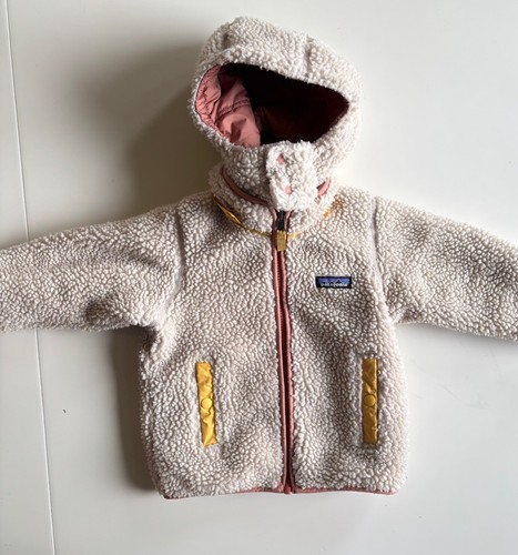 Patagonia Baby Reversible Tribbles Hoody | Fleece | Pink - Picture 5 of 7