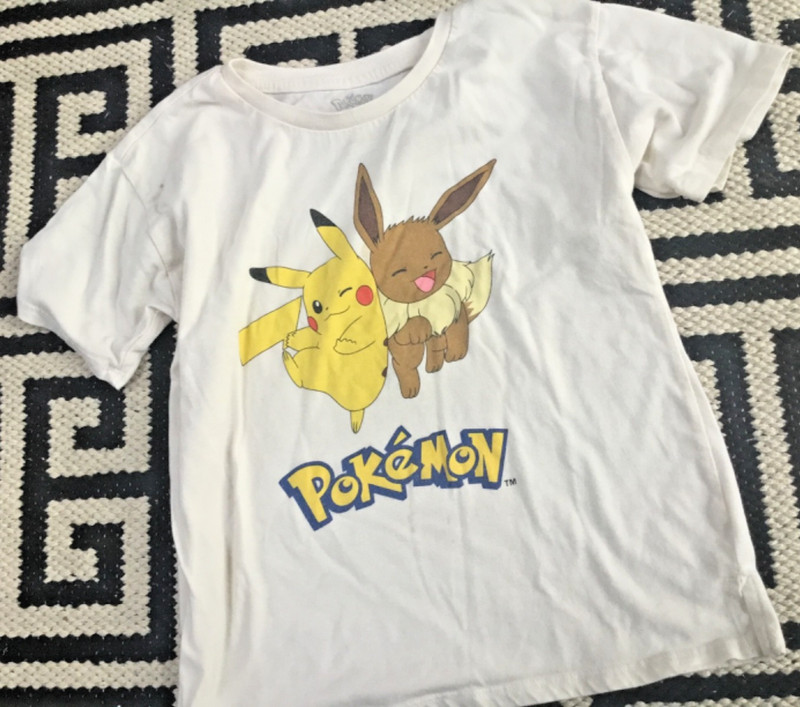 Pokemon  Pikachu  & Eevee graphic t-shirt~Size 7/8~SS~Cotton knit~Great