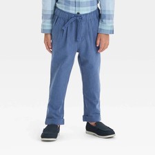 Toddler Boys' Textured Pull-on Pants - Cat  Jack  Dark Blue 12M